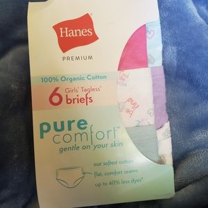 6 briefs Girl's tagless